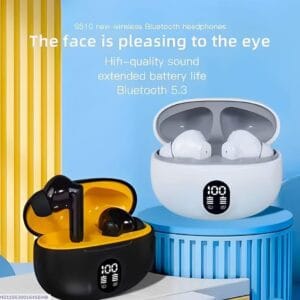 tws in ear stereo gaming earbuds with display & bluetooth