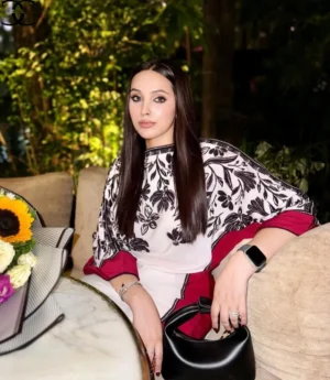 trendy women's stitched printed swiss lawn shirt and trouser set 2 pcs