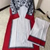trendy women's stitched printed swiss lawn shirt and trouser set 2 pcs