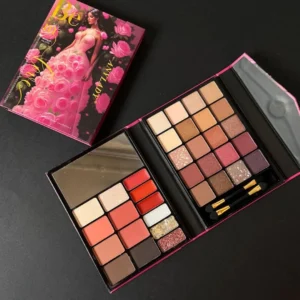 all in one makeup palette kit with eyeshadow/highligher/l blusher/lip stick/eyebrow povwder